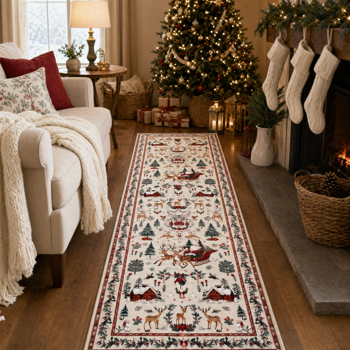 Santa’s Woodland Rug