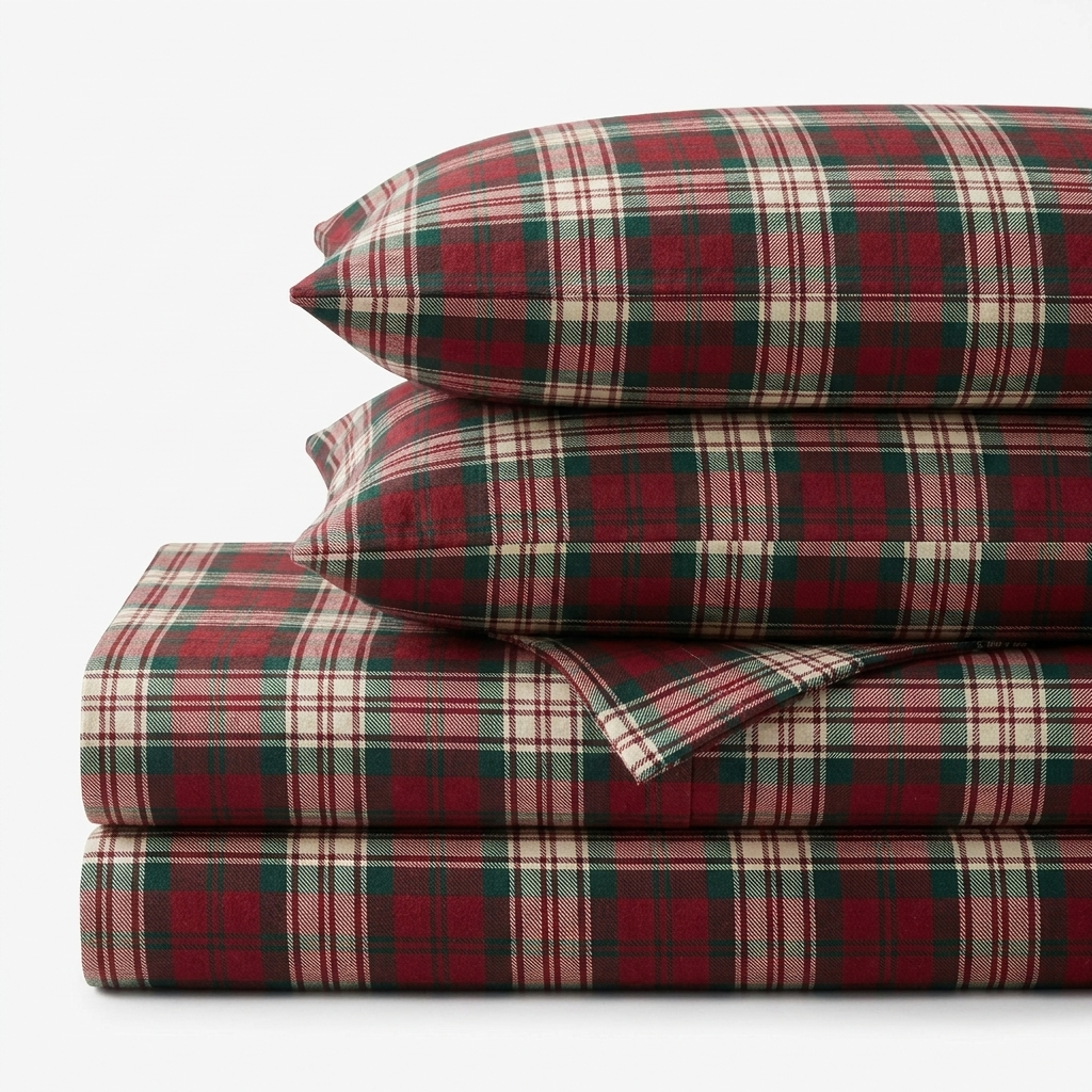 Christmas Bed Sheets - Classic Plaid