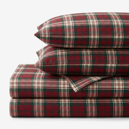 Christmas Bed Sheets - Classic Plaid
