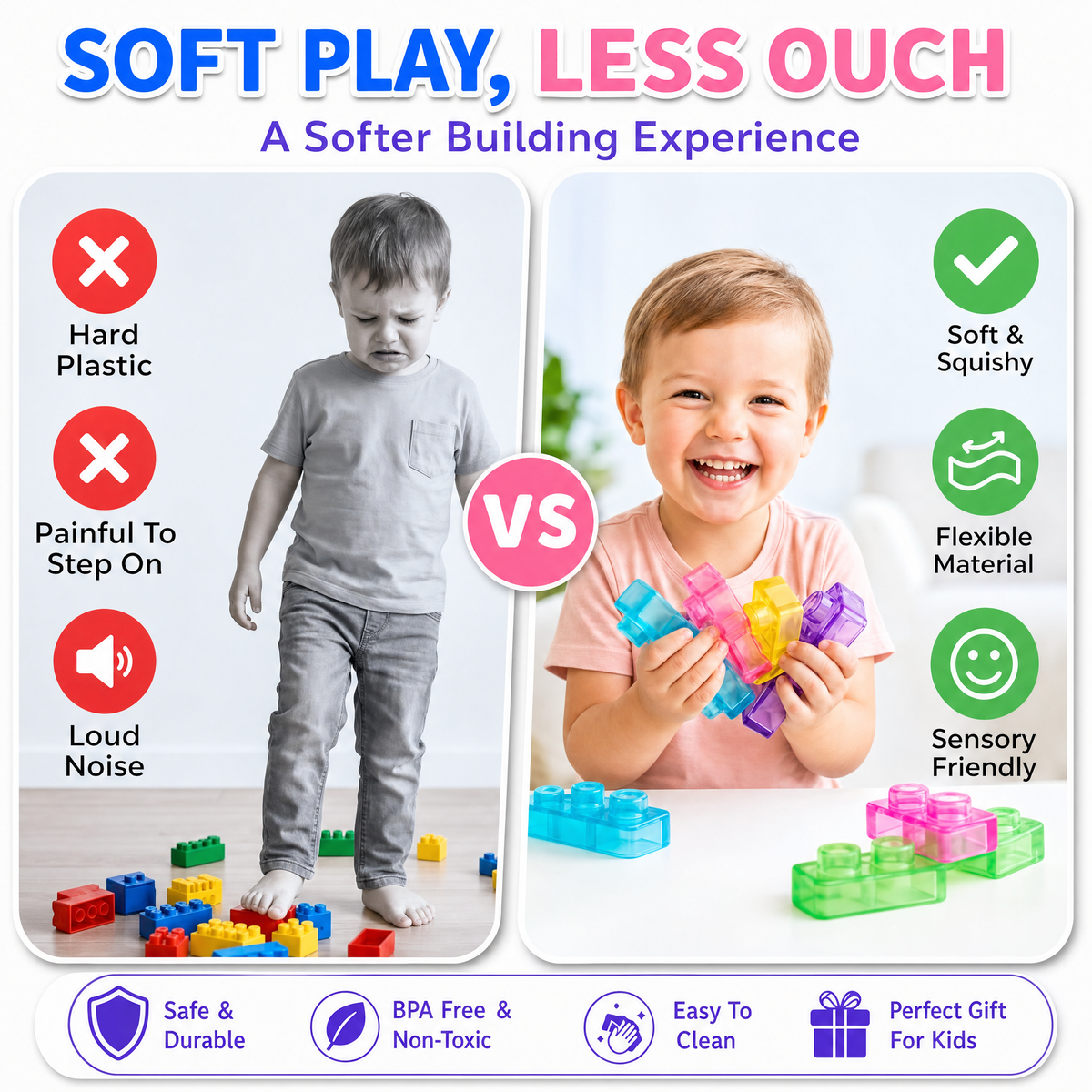Squishy Building Blocks – 40 Pieces